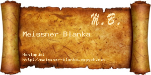 Meissner Blanka névjegykártya